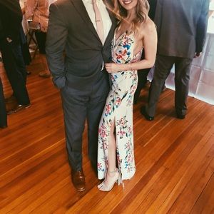 Surplice Floral Dress